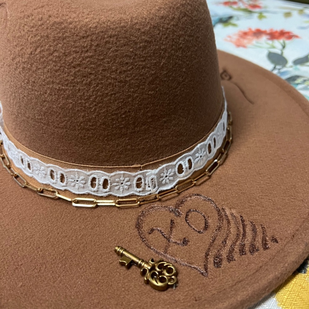 Wide Brim Fedora Hat - Picture 3 of 3